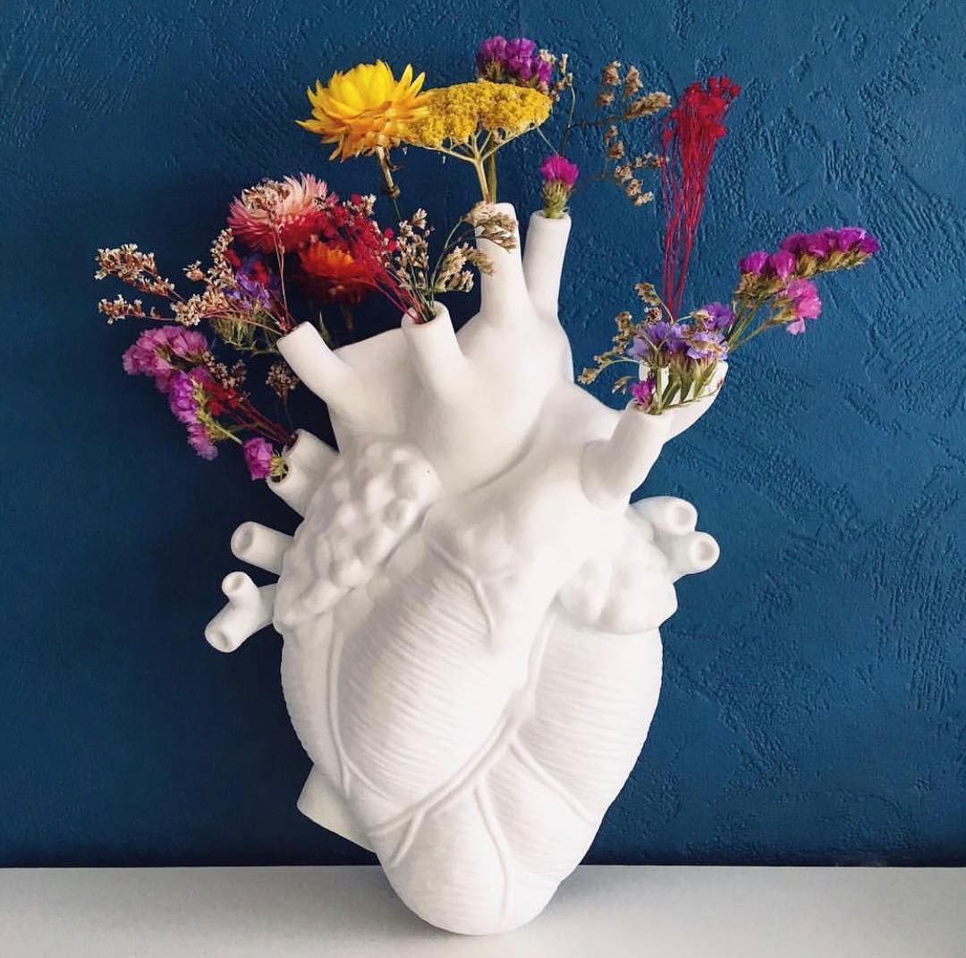 Offerta Vaso cuore bianco love in bloom Seletti