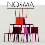 Sedia in cuoio Norma Arper