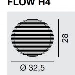 Lampada da soffitto Flow H3/H4 Rotaliana