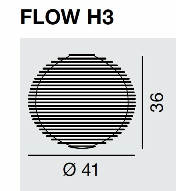 Lampada da soffitto Flow H3/H4 Rotaliana