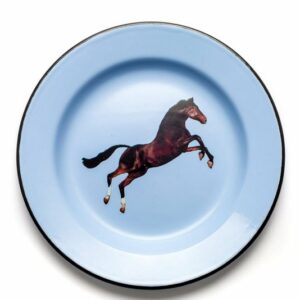 Toiletpaper piatto smaltato Horse Seletti