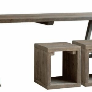 Tavolo in legno con gambe a cavalletto Luxelodge