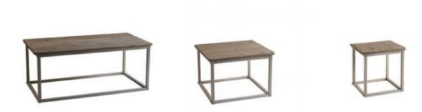 Tavolino basso con base in ferro Luxelodge