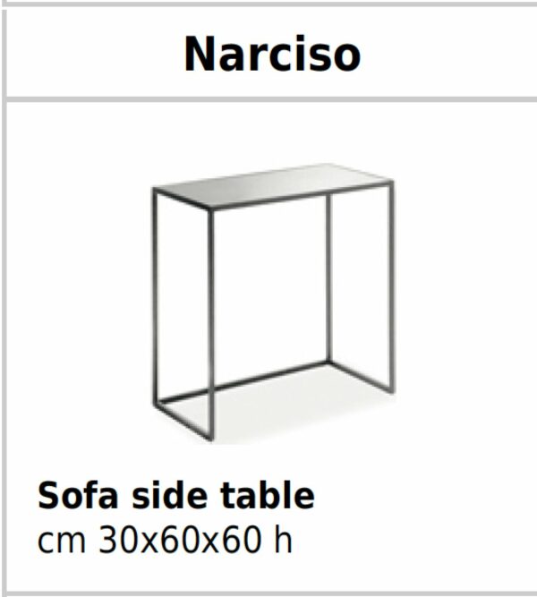 Tavolino sofà Narciso Cantori
