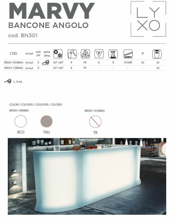 Bancone bar Marvy Lyxo Design