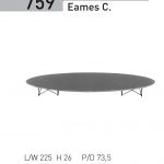 Tavolino Elliptical Charles Eames 759 Alivar