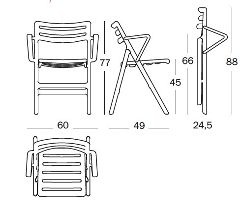 magis, FOLDING AIR-CHAIR, Sedia pieghevole