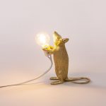 Mouse lamp gold Seletti